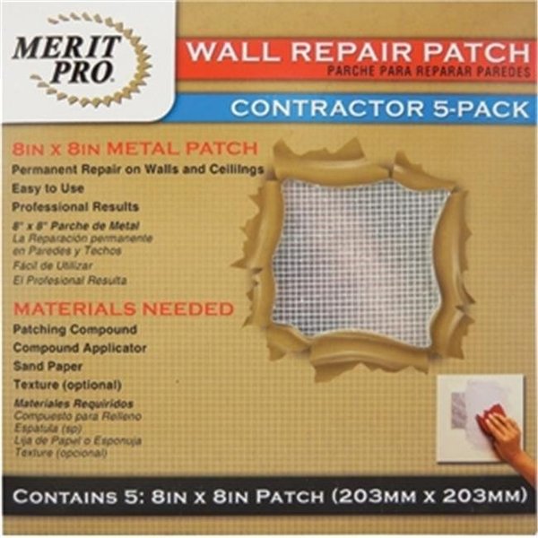 Merit Pro Merit Pro 3225 8 x 8 in. Contractor Wall Repair Patch - 5 Pack 652270032252